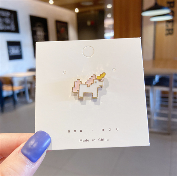 Huy hiệu pins hình nhỏ Unicorn trắng #10