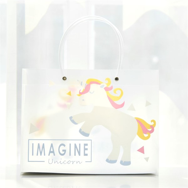 Túi quà giấy trắng trong hình kỳ lân lớn IMAGINE