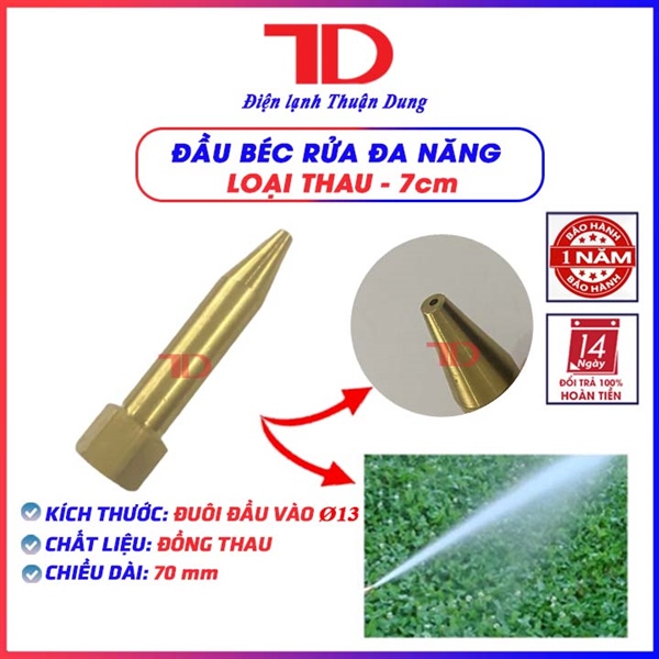 Đầu béc rửa rửa máy lạnh 7cm - THAU