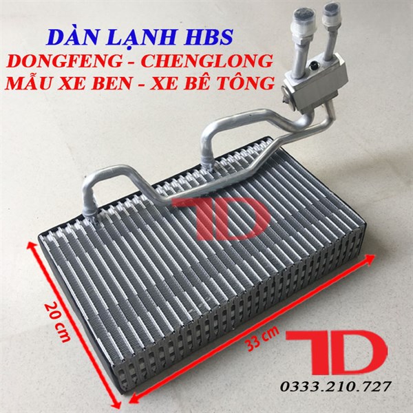 TKL - Dàn lạnh HBS-CZ08823 Dongfeng - Chenglong có van mẫu xe Benz, xe Bê tông