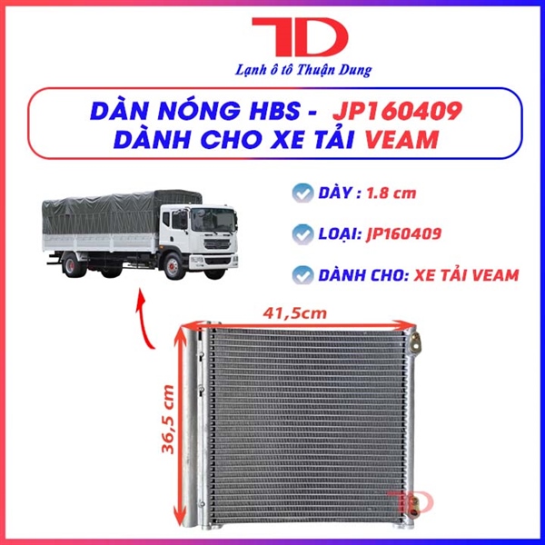 Dàn nóng HBS - JP160409 Xe tải Veam (5 cái/thùng)