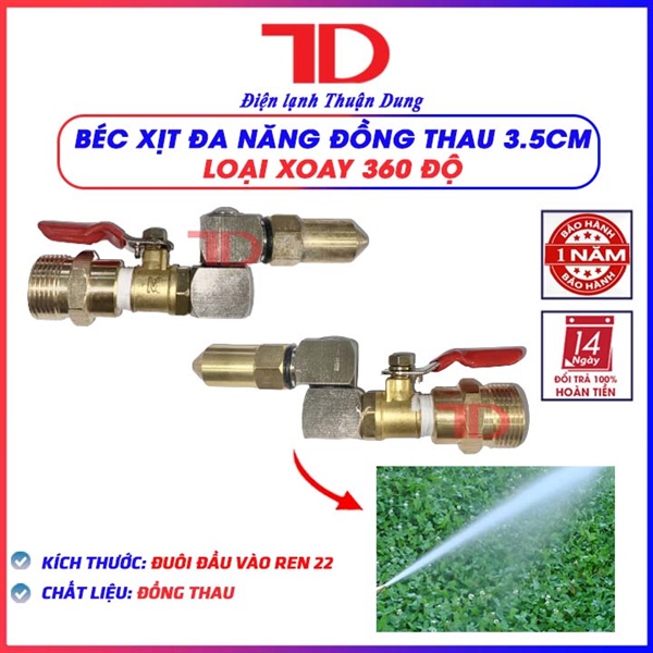 Béc rửa máy lạnh - Loại THAU 3.5cm (xoay 360)