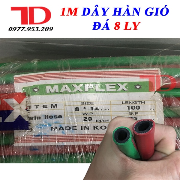 Dây hàn gió đá 8 ly đôi - Hàn Quốc - (100m/cuộn)