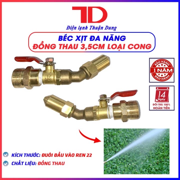 Béc rửa máy lạnh - Loại THAU 3.5cm (Loại cong)