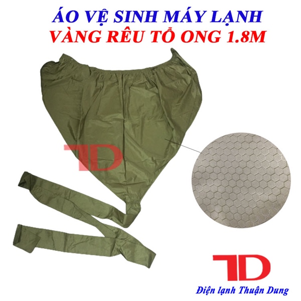 Áo vệ sinh máy lạnh màu VÀNG RÊU loại TỔ ONG 1.8M CAO CẤP