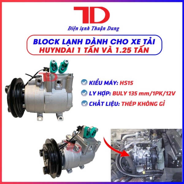 Block lạnh Hyundai 1 tấn và 1.25 tấn