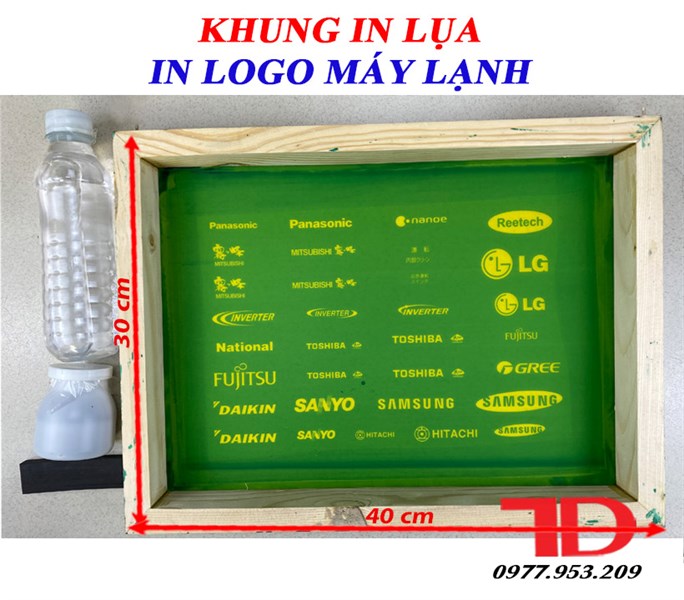 Khung In Logo Máy Lạnh, Khung In Lụa, khung lụa mẫu mới