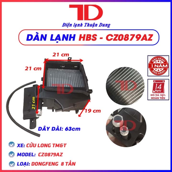 TKL - Dàn lạnh HBS - CZ0879AZ xe Cửu Long TM&T - DonggFeng 8 tấn có hộp (6 cái/thùng) - Chưa bán được