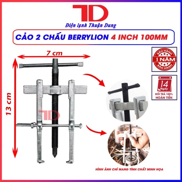 Cảo 2 chấu BERRYLION 4 INCH-100MM - THÉP CR-V