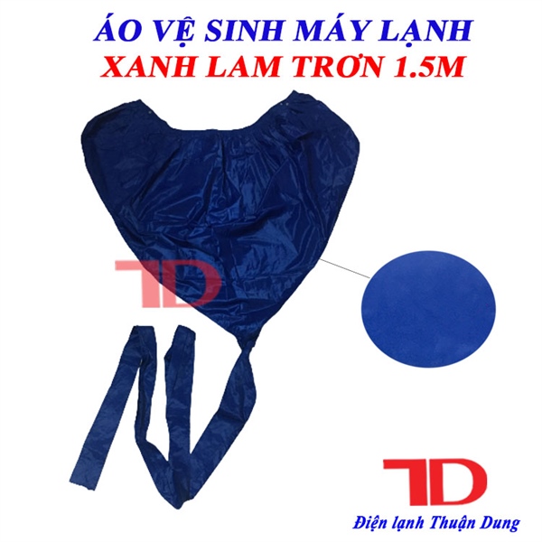 Áo vệ sinh máy lạnh màu XANH LAM loại rẻ vải trơn 1.5M