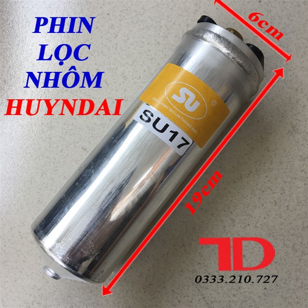 Phin lọc nhôm MAZDA 3 / Ford Ranger / Hyundai 1.25 tấn / Corolla đời mới - phi 60 x 18500 - SU17