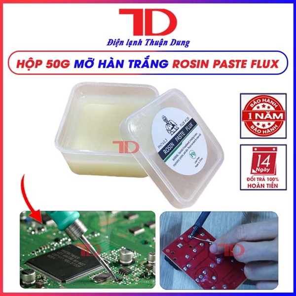 Mỡ hàn trắng Rosin Paste Flux, sáp hàn hỗ trợ hàn mạch thủ công