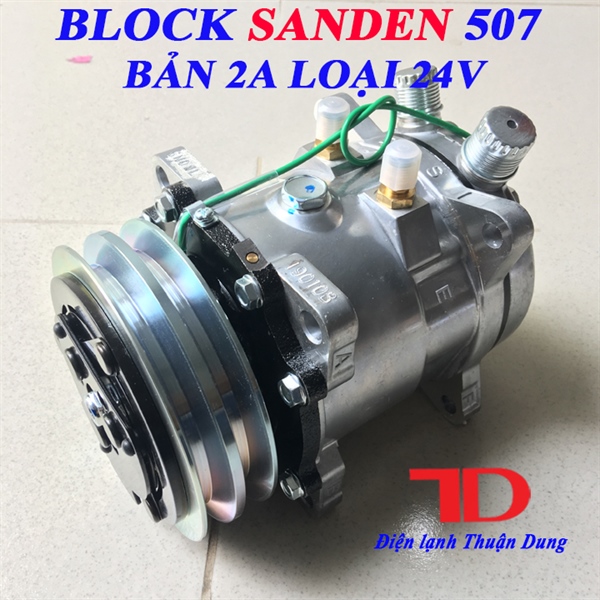 Block lạnh Sanden 507 bản 2A 24V bản đặt