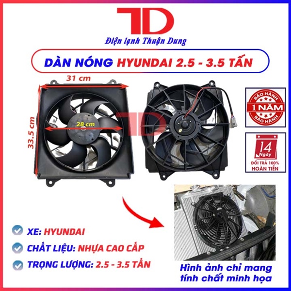 Quạt dàn nóng Hyundai 2.5-3.5 tấn