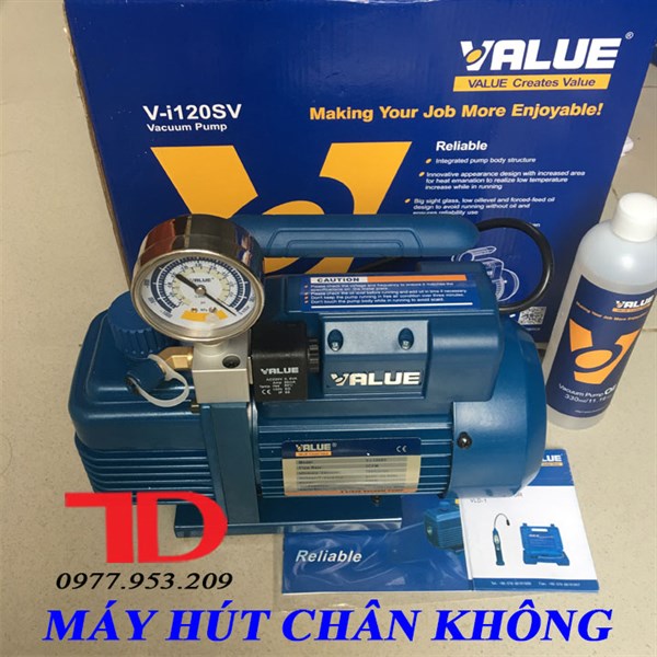 Máy hút Chân không Value 2.0CFM VI120SV (kèm đồng hồ hiển thị báo áp)
