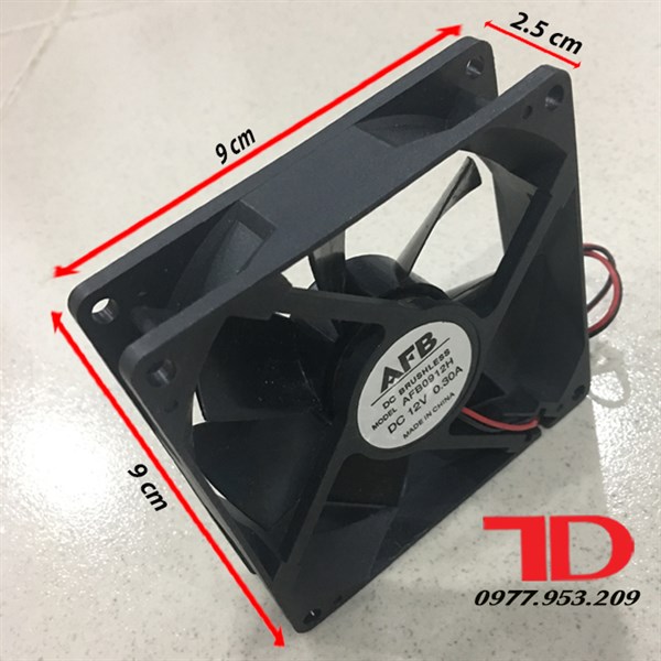 Quạt thông gió 12V 9x9 cm bằng nhựa, Quạt thông gió đa năng,Quạt thông gió 12V 9x9 cm (60 cái/thùng)