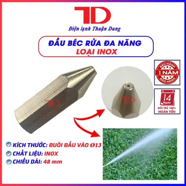 Đầu béc xịt rửa xe - INOX 5 cm