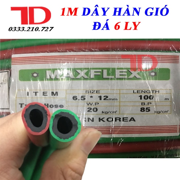 Dây hàn gió đá 6 ly đôi - Hàn Quốc