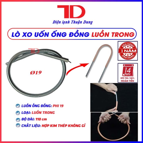 Lò xo uốn ống đồng phi 19 (110cm) - luồn trong