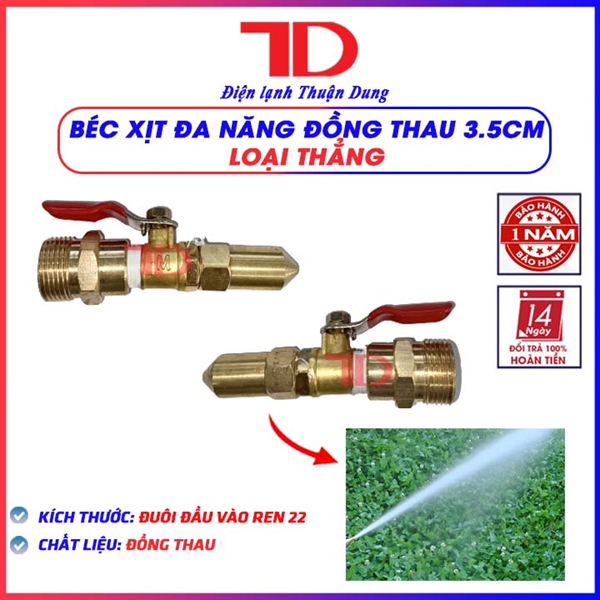 Béc rửa máy lạnh - Loại THAU 3.5cm (Loại thẳng)