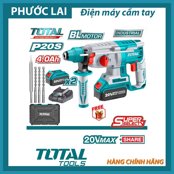 Máy khoan bê tông dùng pin 20V TOTAL TRHLI202287