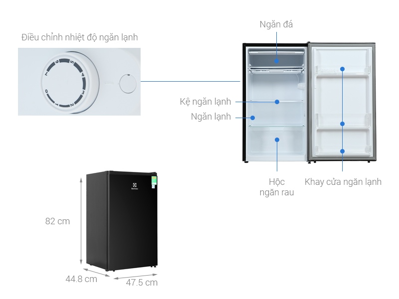 Tủ lạnh Electrolux 94 Lít EUM0930BD-VN 2022