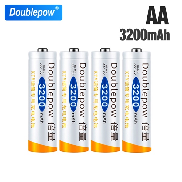 Hộp 4 pin nạp 3200mah Doublepow