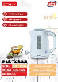 ẤM SIÊU TỐC ECOSUN 1,7L