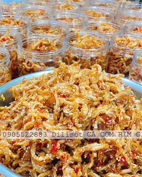 Cá cơm rim tỏi mè