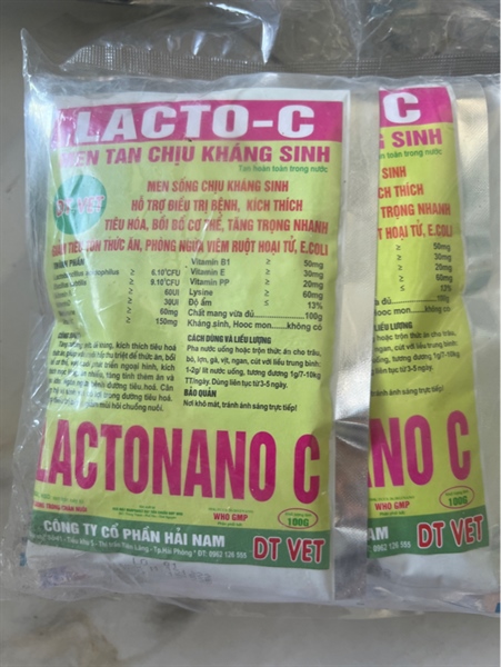 DT VET-LACTO-C men chịu kháng sinh 100g