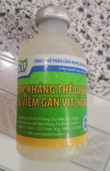 KT DỊCH TẢ-VIÊM GAN VỊT 50ml nước trong