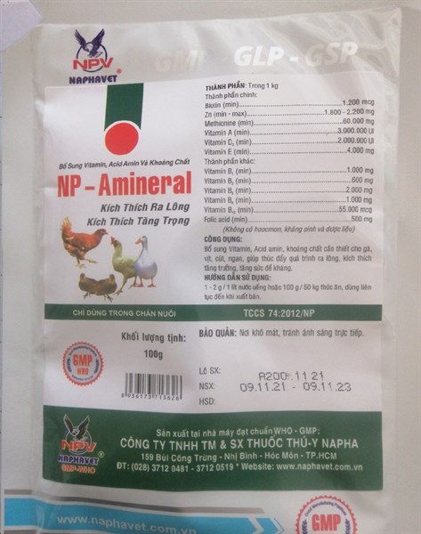 NP-Amineral ra lông 100g