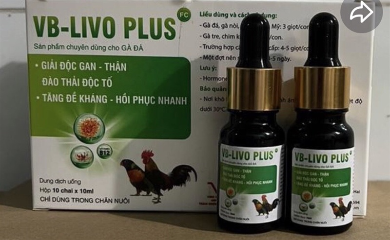 VB-LIVO PLUS 10ml Tăng đề kháng, giải độc gan