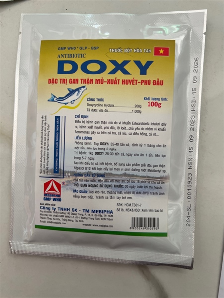 MEBI-DOXY 100g ( phù đầu, xuất huyết, gan thận mủ)