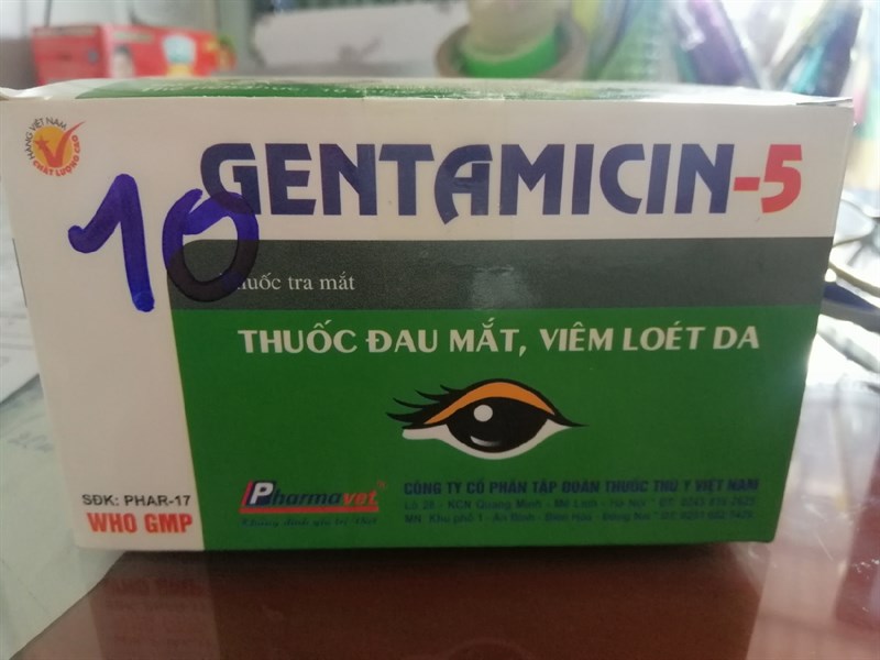 Thuốc nhỏ mắt, viêm loét da 10ml GMP
