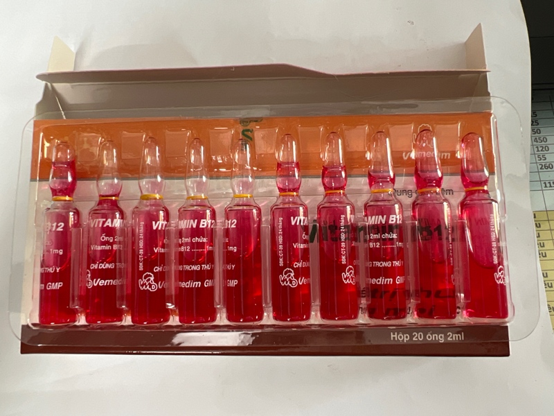 VMD-vitamin B12 2ml ( hộp 20 ống 30.000)