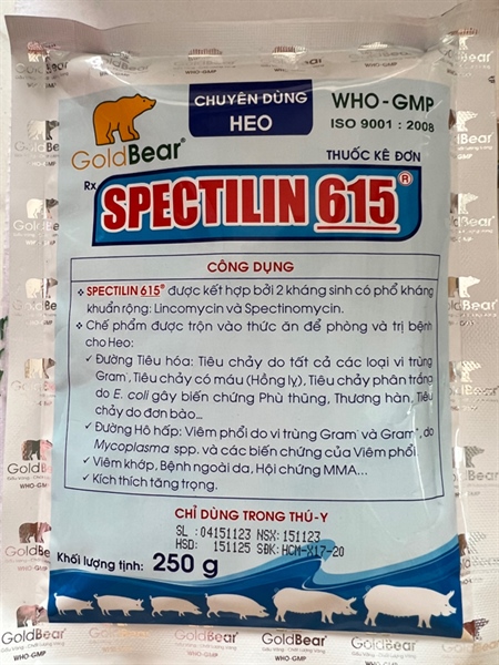 GV-SPECTILIN 615 ( viêm phổi, tiêu chảy, tăng trọng)