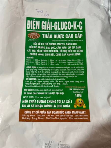 MAR-Điện giải- GLUCO-K-C 200g