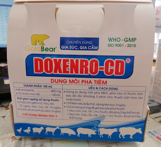 DOXENRO-CD 250mlx2kg thể trọng