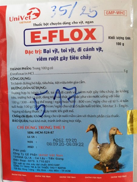 E-FLOX 100g (bại,toi,xệ cách, viêm ruột)