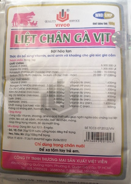 Liệt chân gà vịt 100g