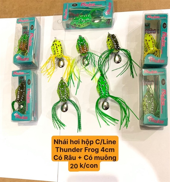Nhái hơi fishing có râu + muỗng