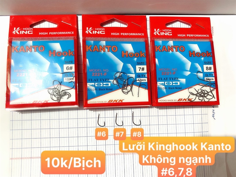 Lưỡi không ngạnh KANTO Hook Số 6,7,8