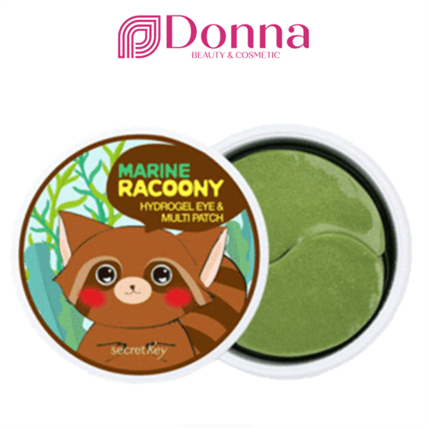 Mặt nạ dưỡng mắt giảm nếp nhăn Secret Key Marine Racoony Hydrogel Eye & Multi Patch