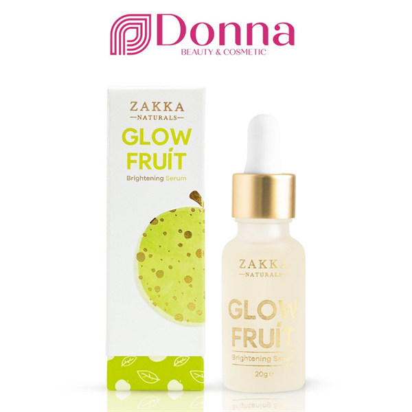 Serum tinh chất vitamin c Zakka Naturals Glow Fruit Brightening sáng da, mờ thâm, chống lão hoá da