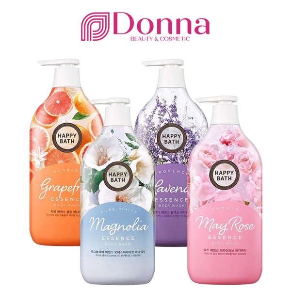 Sữa Tắm Cao Cấp Tinh Chất Hoa Thiên Nhiên Happy Bath Essence Body Wash 900g
