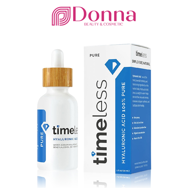 Tinh Chất Dưỡng Ẩm & Cấp Nước Timeless Hyaluronic Acid Pure Serum 30ml