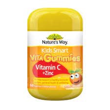 Nature's Way kẹo Dẻo Bổ Sung Vitamin C & Kẽm Cho Bé Kids Smart Vita Gummies