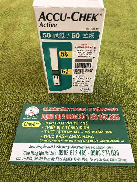 QUE THỬ ĐƯỜNG HUYẾT ACCUCHEK ACTIVE 50.S500