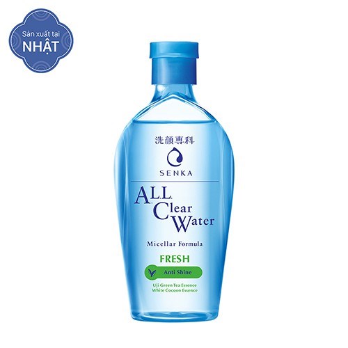 Nước tẩy trang Senka kẻ xanh cho da nhờn 230ml